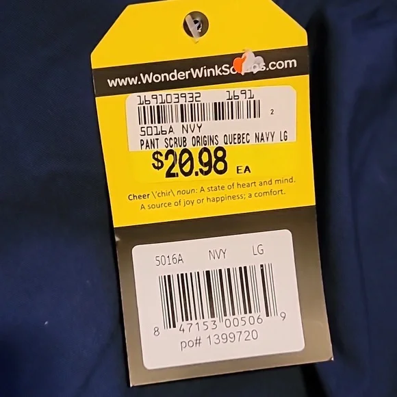WonderWink  Navy Blue Scrubs Pants NWT - Picture 5 of 5